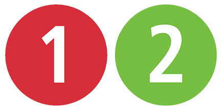 Symboles désignant les Lignes 1 et 2 de l'O-Train