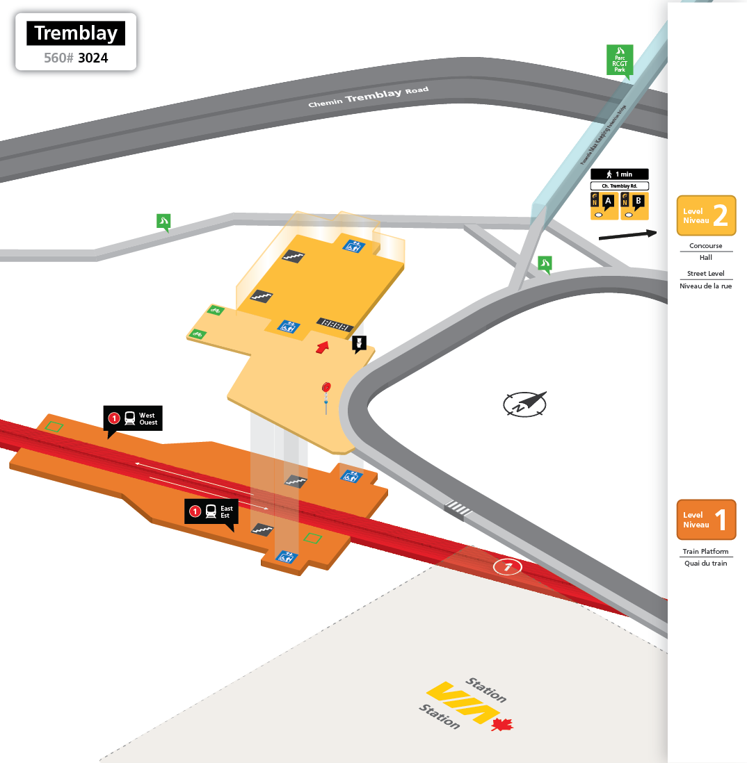 New Tremblay Station layout