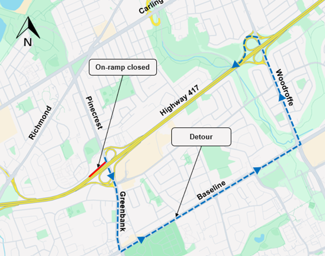 Pinecrest Road at Highway 417 - Feb 5