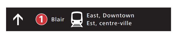 Previous Line 1 signage example
