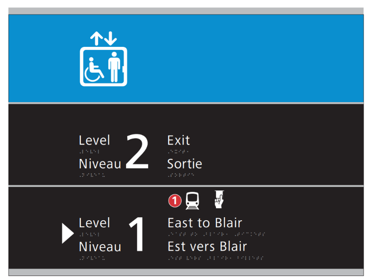Previous Line 1 signage example