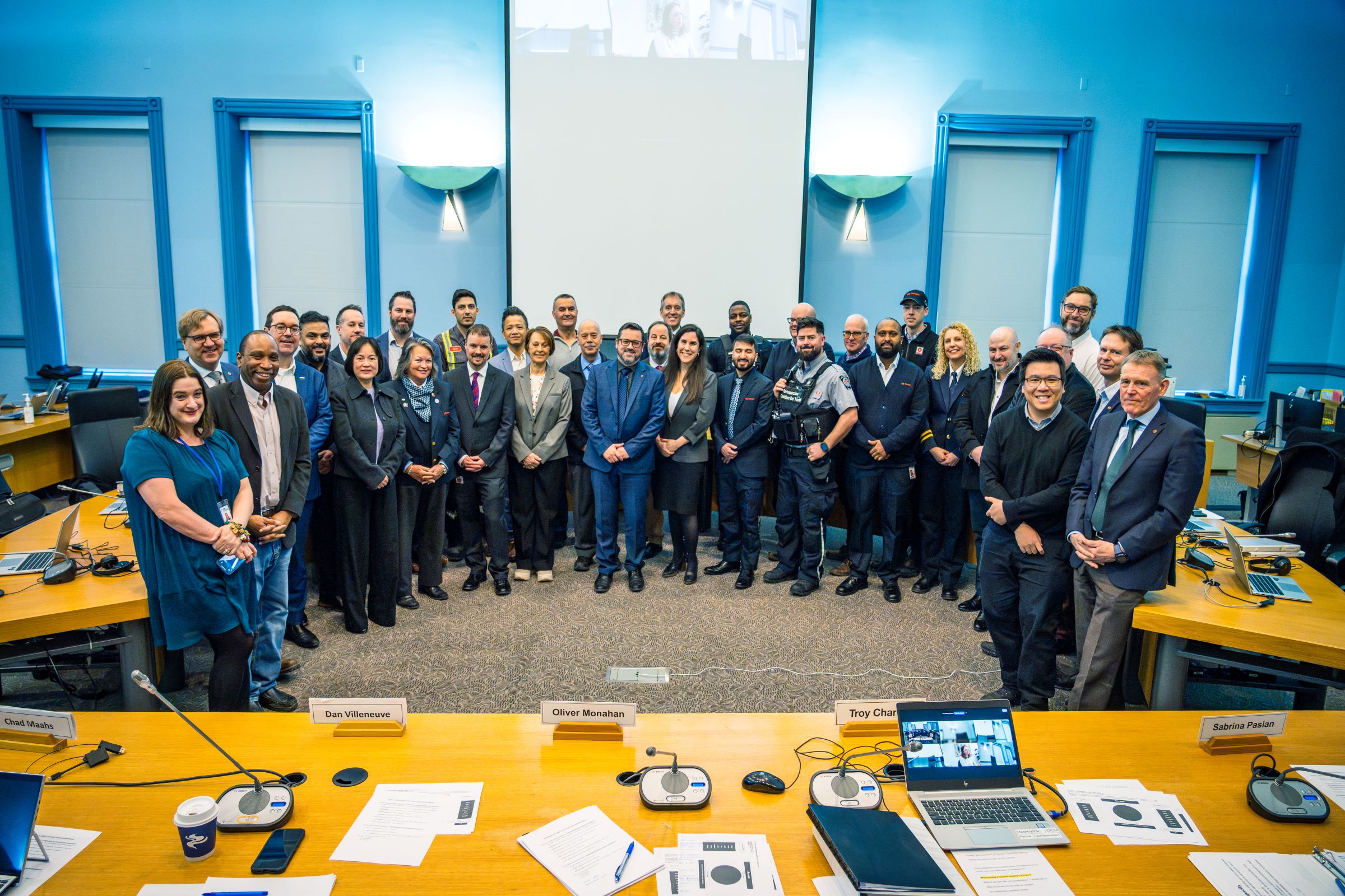 Group photo of employee delegation for Transit Operator and Worker Appreciation Day