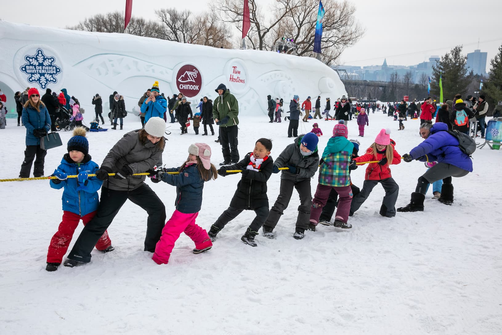 Snowflake Kingdom at Jacques-Cartier Park with winter activities