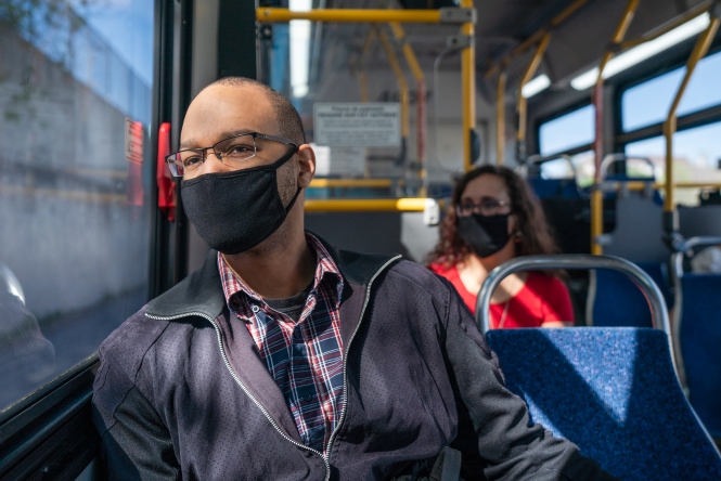 Image - Cloth masks on transit