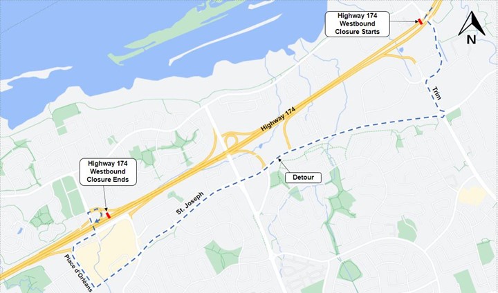 Image - May 17-20 - Highway 174 Westbound from Trim Road to Champlain Street - Weekend Full Closure