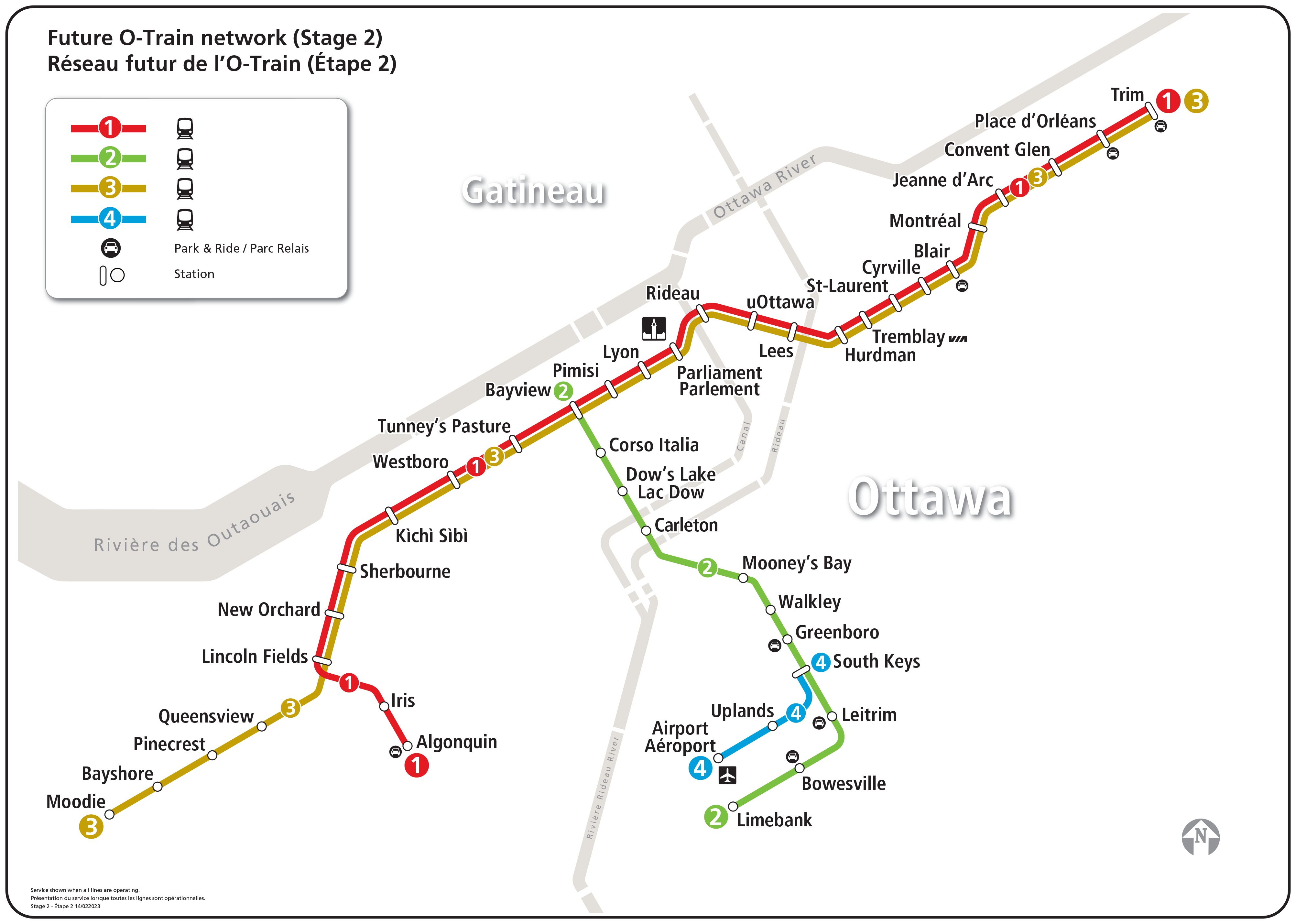 Map of Stage 2 future train network.