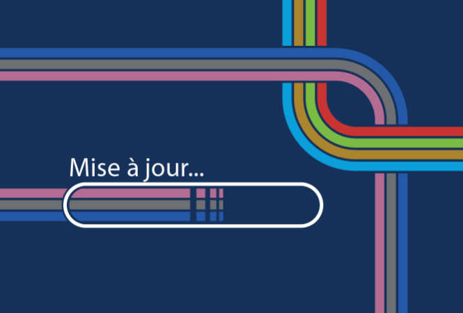 Bannière du réseau l'Autobus réinventé avec le texte sur l'image: Mise à jour