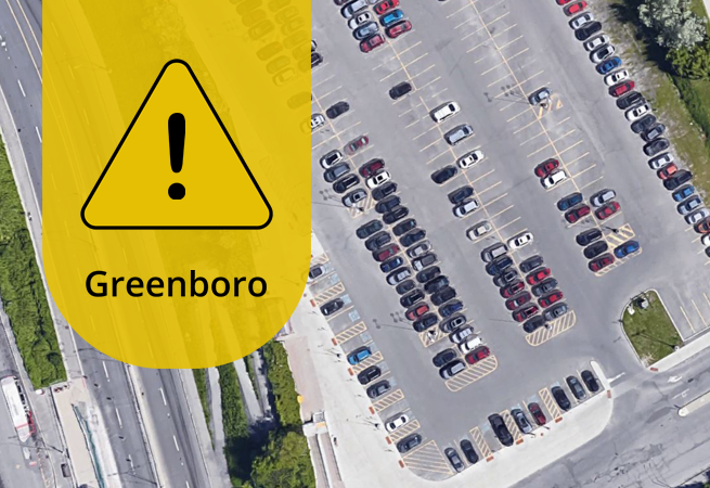 Image - Greenboro Station Park & Ride lot repainting