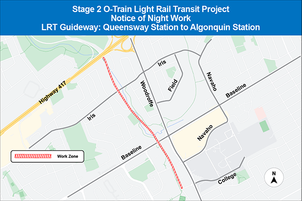 Image - April 2024 - Overnight Work from Queensway to Algonquin 