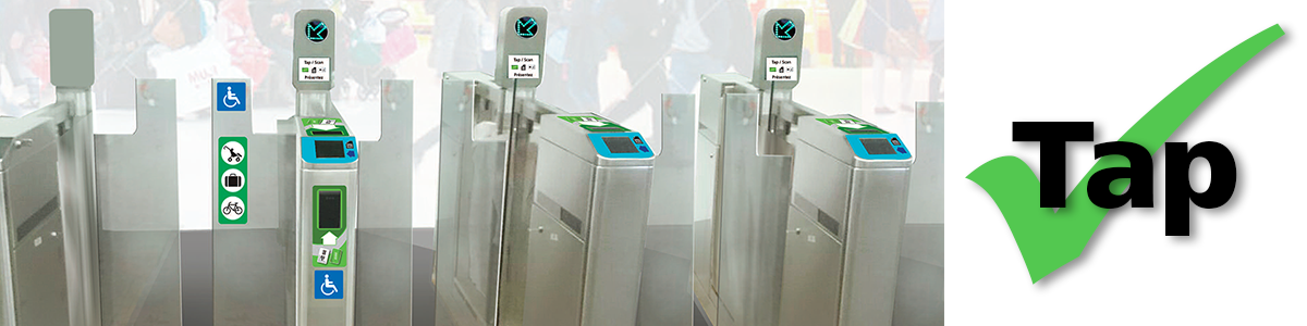 Tap your card at the fare gates